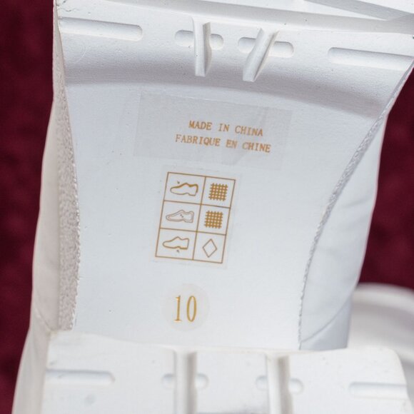 Jeffrey Campbell Wmn Doubt Fabric Puffy White Platform Block Heel Snow Boots 10 - Picture 8 of 9